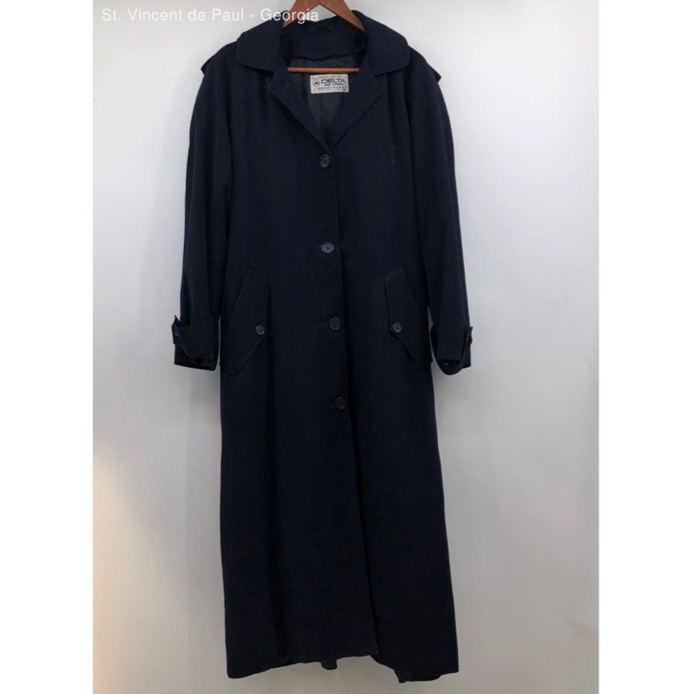 Women's Newport Harbor Delta‎ Airlines Double Breasted Trench Coat - Size 8 Tall